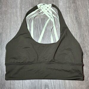 Lululemon Free To Be Moved Dark Olive Sports Bra Size 8
